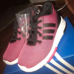 Kids Hot Pink and Black Adidas Neo